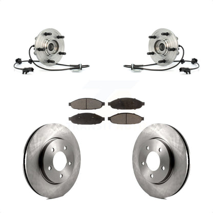 Hub Bearing Assembly Brake Rotor & Pad Front Kit For 2007-2008 Chrysler Pacifica