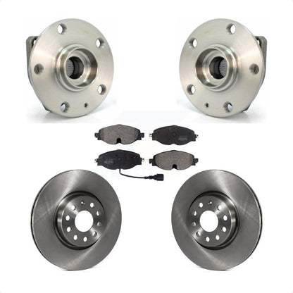 Hub Bearing Assembly Disc Brake Rotor Pad Front Kit For Volkswagen Golf Alltrack