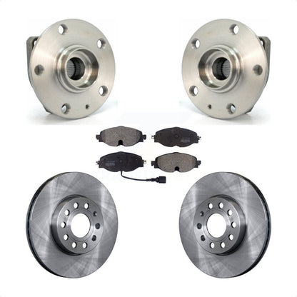 Hub Bearing Disc Brake Rotor Pad Front Kit For Volkswagen Golf SportWagen e-Golf