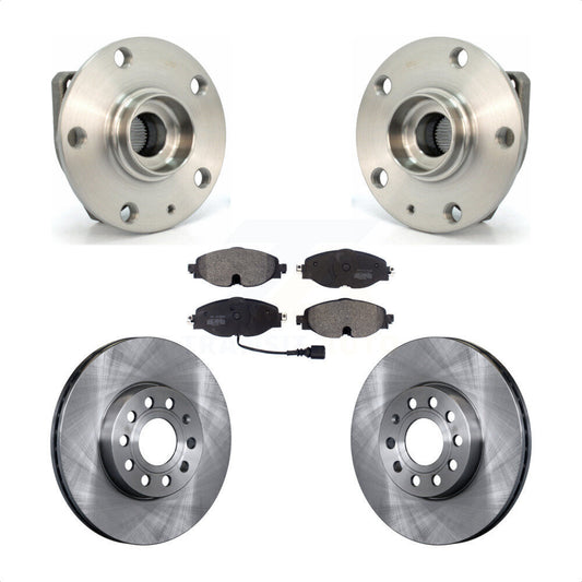 Hub Bearing Disc Brake Rotor Pad Front Kit For Volkswagen Golf SportWagen e-Golf