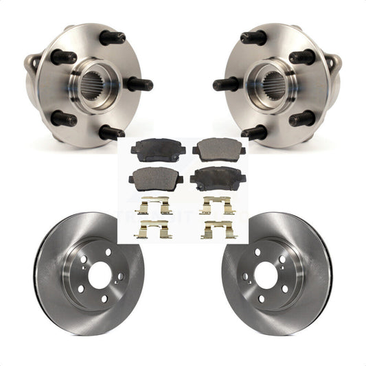 Hub Bearing Assembly Disc Brake Rotor & Pad Front Kit For 2004-2009 Toyota Prius