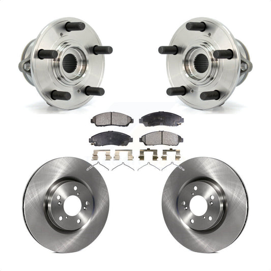 Hub Bearing Assembly Brake Rotor And Pad Front Kit For Honda Pilot Acura MDX ZDX