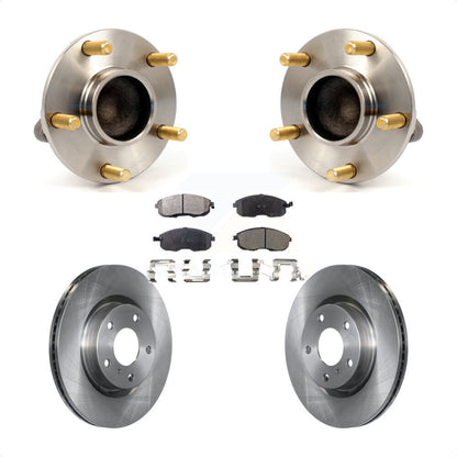 Hub Bearing Assembly Disc Brake Rotor Pad Front Kit For Nissan 350Z INFINITI G35
