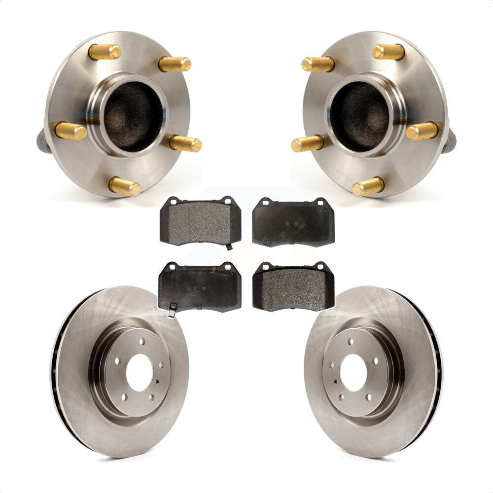 Hub Bearing Assembly Disc Brake Rotor Pad Front Kit For Nissan 350Z INFINITI G35