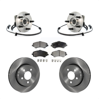 Hub Bearing Assembly Disc Brake Rotor Pad Front Kit For Jeep Liberty Dodge Nitro