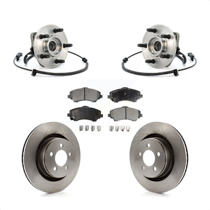 Hub Bearing Assembly Disc Brake Rotor Pad Front Kit For Jeep Liberty Dodge Nitro