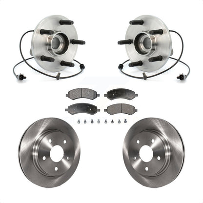 Hub Bearing Brake Rotor Pad Front Kit For 2007-2009 Chrysler Aspen Dodge Durango