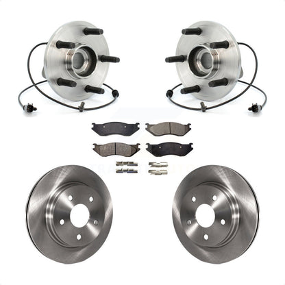 Hub Bearing Assembly Disc Brake Rotors And Pads Front Kit For 2006 Dodge Durango