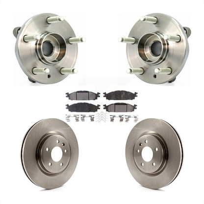 Hub Bearing Disc Brake Rotor Pads Front Kit For Ford Flex Taurus Lincoln MKT MKS