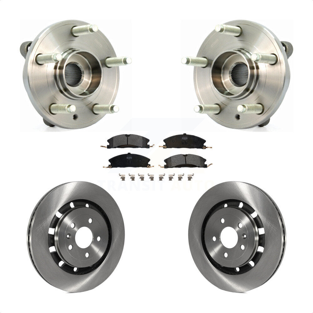 Hub Bearing Disc Brake Rotor Pads Front Kit For Ford Flex Taurus Lincoln MKT MKS