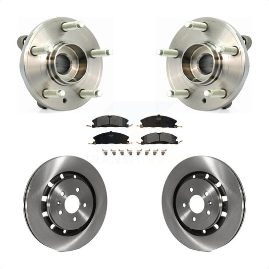 Hub Bearing Disc Brake Rotor Pads Front Kit For Ford Flex Taurus Lincoln MKT MKS