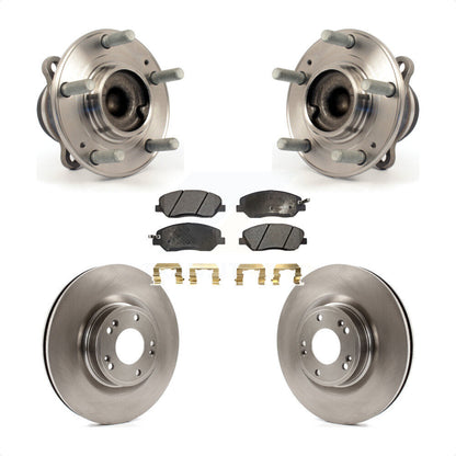 Hub Bearing Disc Brake Rotor & Pads Front Kit For 2009-2011 Hyundai Genesis 3.8L