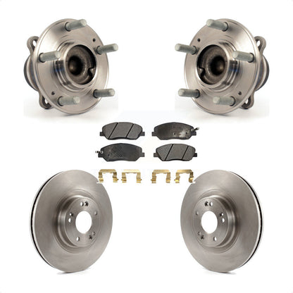 Hub Bearing Assembly Brake Rotor And Pad Front Kit For 2012 Hyundai Genesis 3.8L