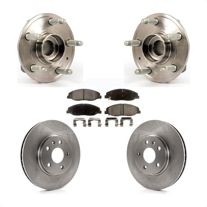 Hub Bearing Assembly Disc Brake Rotors And Pads Front Kit For Cadillac CTS