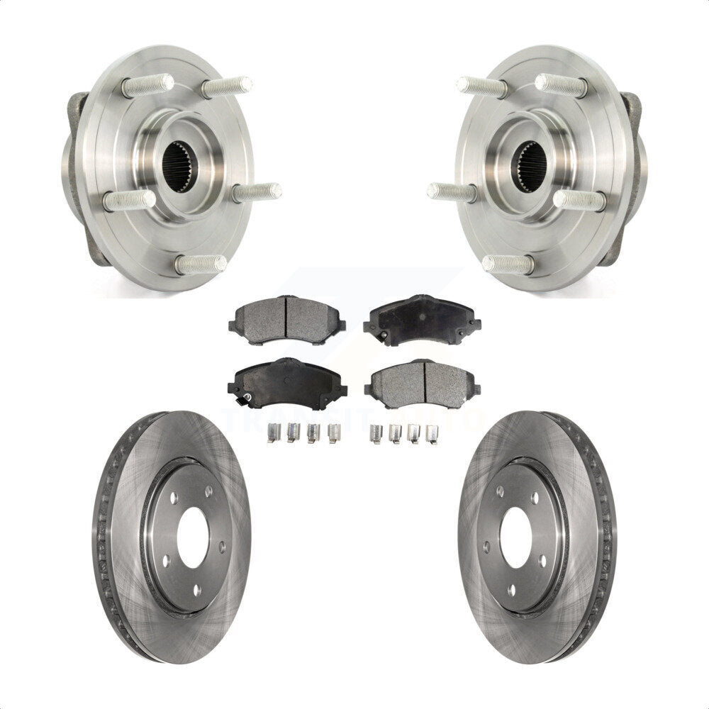 Hub Bearing Assembly Disc Brake Rotors And Pads Front Kit For Dodge Journey