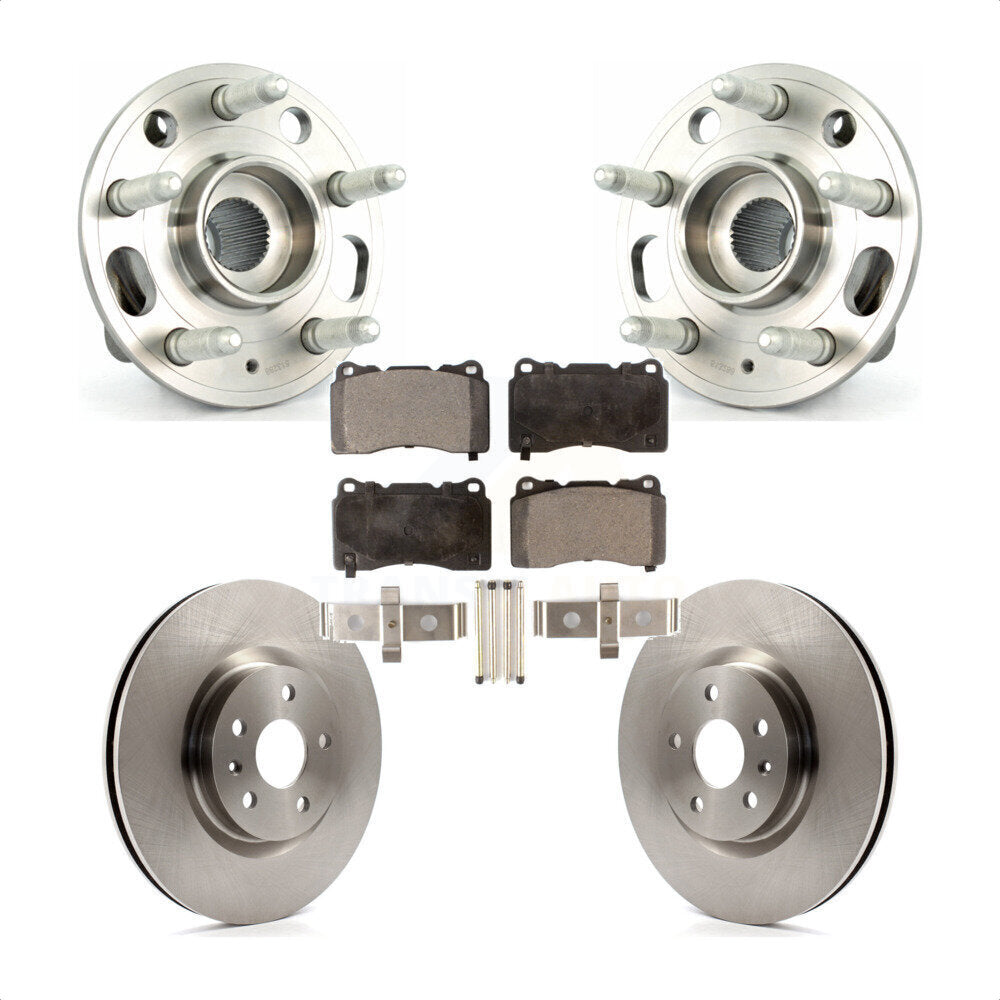 Hub Bearing Assembly Disc Brake Rotor Pad Front Kit For Buick Regal Cadillac XTS