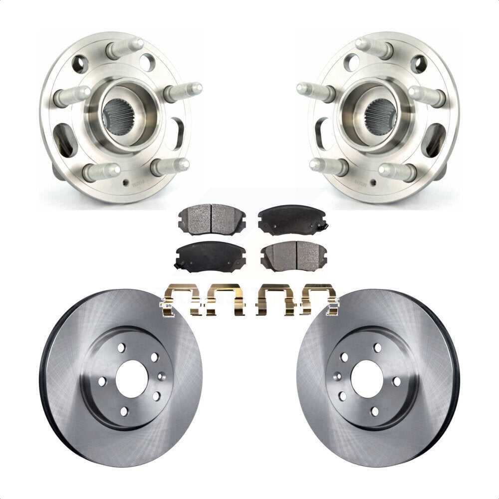 Hub Bearing Brake Rotor & Pads Front Kit For Chevrolet Equinox GMC Terrain Buick