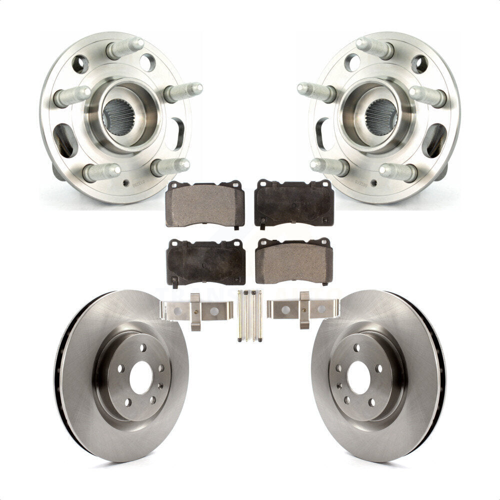 Hub Bearing Brake Rotor Pad Front Kit For 12-13 Buick Regal With Brembo Calipers