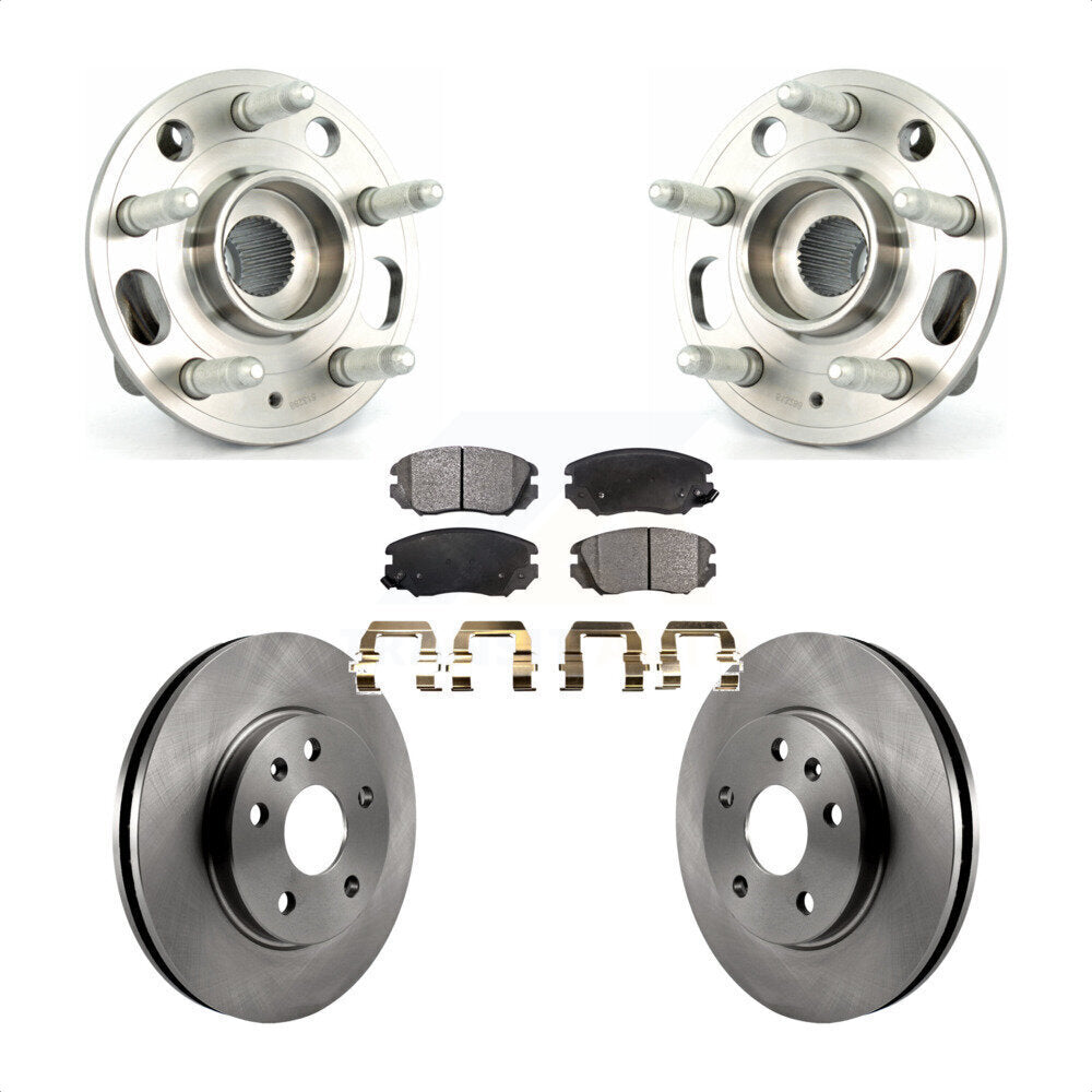Hub Bearing Brake Rotor Pads Front Kit For Chevrolet Malibu Buick Regal LaCrosse