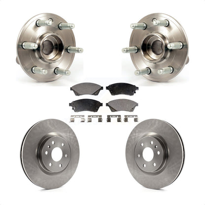 Hub Bearing Assembly Disc Brake Rotor & Pad Front Kit For Cadillac SRX Saab 9-4X