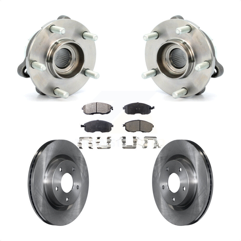 Hub Bearing Assembly Disc Brake Rotors And Pads Front Kit For Nissan Altima
