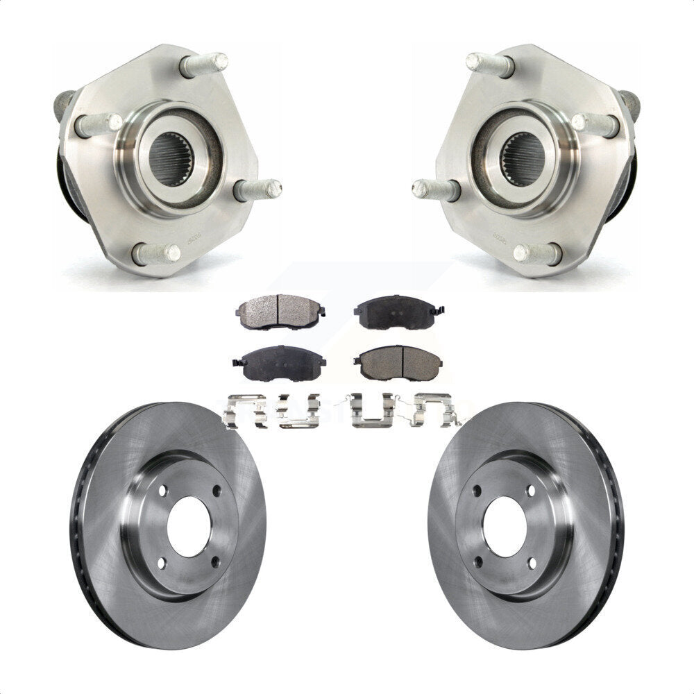 Hub Bearing Assembly Disc Brake Rotors And Pads Front Kit For Nissan Sentra