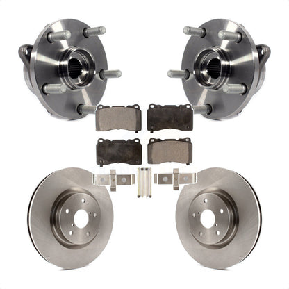 Hub Bearing Assembly Disc Brake Rotor & Pad Front Kit For Subaru Impreza WRX STI