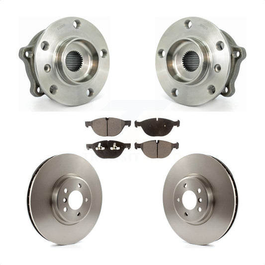 Hub Bearing Assembly Disc Brake Rotor And Pads Front Kit For BMW X5 X6 xDrive50i