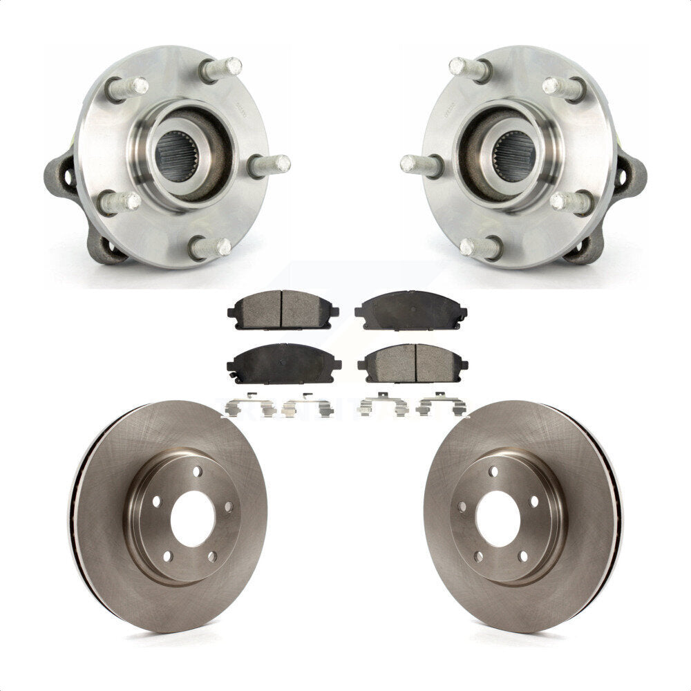 Hub Bearing Assembly Disc Brake Rotor & Pad Front Kit For 2004-2009 Nissan Quest