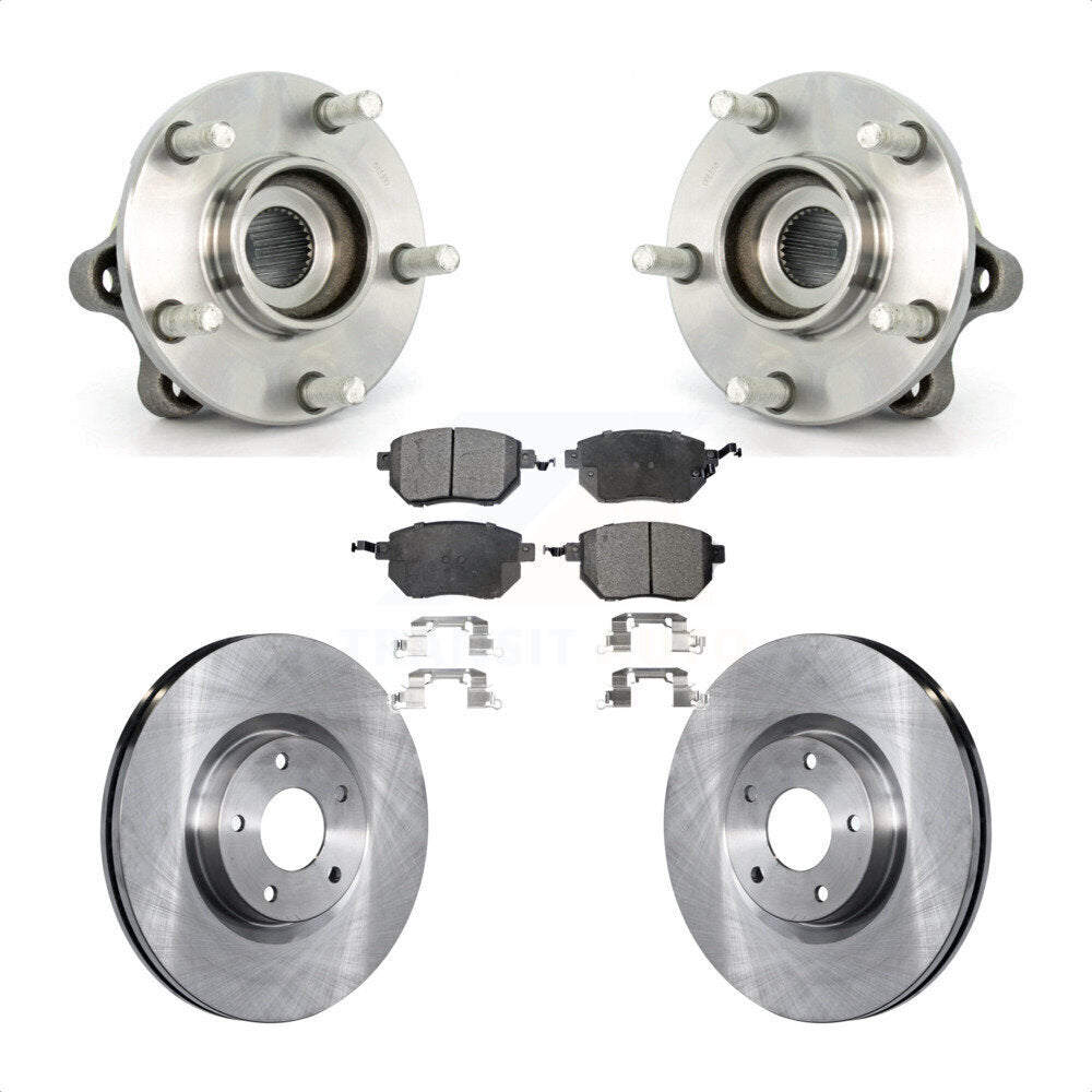 Hub Bearing Assembly Disc Brake Rotor Pads Front Kit For 2003-2004 Nissan Murano