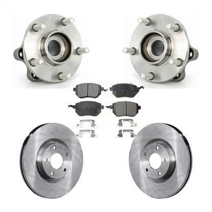 Hub Bearing Assembly Disc Brake Rotor Pads Front Kit For 2003-2004 Nissan Murano