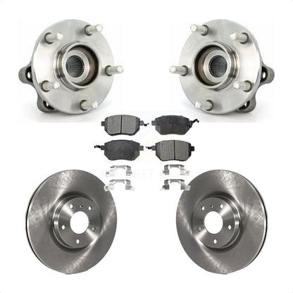 Hub Bearing Assembly Disc Brake Rotor Pads Front Kit For 2005-2007 Nissan Murano