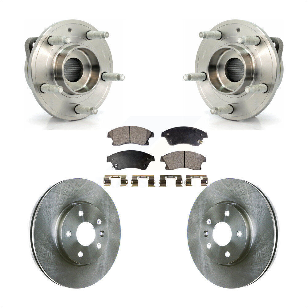 Hub Bearing Brake Rotor & Pad Front Kit For 2014-2015 Chevrolet Cruze GAS engine