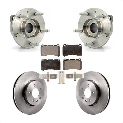 Hub Bearing Assembly Disc Brake Rotors And Pads Front Kit For Cadillac ATS