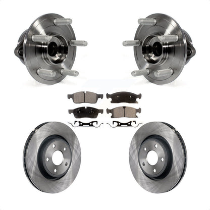 Hub Bearing Brake Rotor & Pad Front Kit For Jeep Grand Cherokee Dodge Durango WK