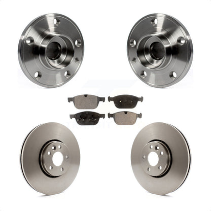 Hub Bearing Assembly Disc Brake Rotor And Pad Front Kit For 2010-2015 Volvo XC60