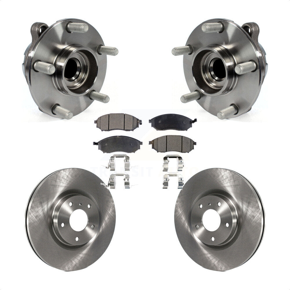 Hub Bearing Brake Rotor Pad Front Kit For INFINITI EX35 Nissan 370Z G35 QX50 M35