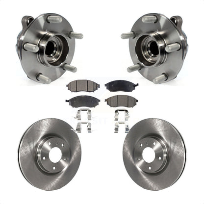 Hub Bearing Brake Rotor Pad Front Kit For INFINITI EX35 Nissan 370Z G35 QX50 M35