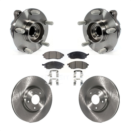 Hub Bearing Brake Rotor Pad Front Kit For INFINITI EX35 Nissan 370Z G35 QX50 M35