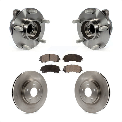Hub Bearing Assembly Brake Rotor And Pad Front Kit For INFINITI Q50 QX50 Q60 RWD