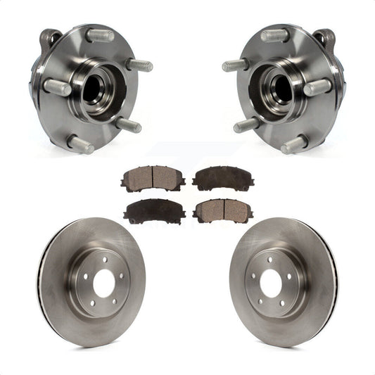 Hub Bearing Assembly Brake Rotor And Pad Front Kit For INFINITI Q50 QX50 Q60 RWD