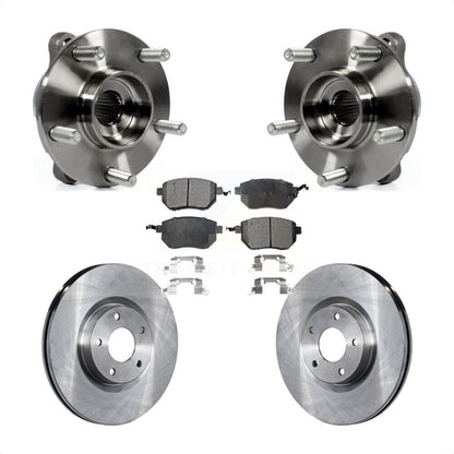 Hub Bearing Assembly Disc Brake Rotors And Pads Front Kit For INFINITI FX35 FX45