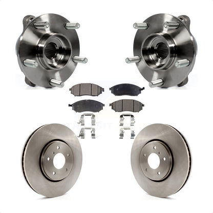 Hub Bearing Assembly Disc Brake Rotor Pads Front Kit For INFINITI FX35 FX37 FX45