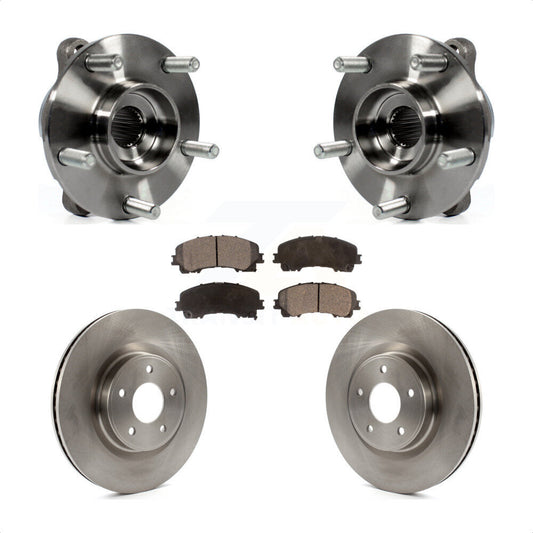 Hub Bearing Assembly Brake Rotor And Pad Front Kit For INFINITI Q50 QX50 Q60 AWD