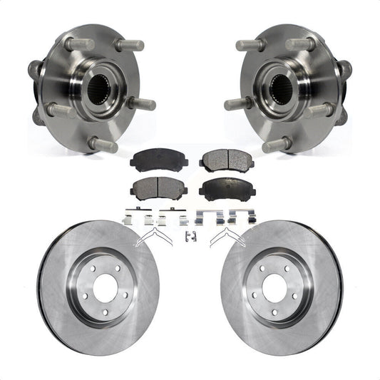 Hub Bearing Disc Brake Rotor & Pads Front Kit For 2014-2017 Nissan Juke Nismo RS