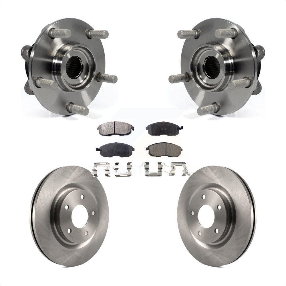 Hub Bearing Assembly Disc Brake Rotors And Pads Front Kit For Nissan Juke