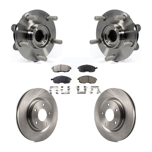 Hub Bearing Assembly Disc Brake Rotors And Pads Front Kit For Nissan Juke