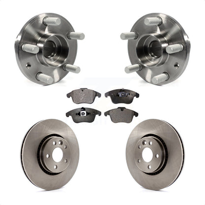 Hub Bearing Assembly Disc Brake Rotor Pad Front Kit For 2008-2015 Land Rover LR2