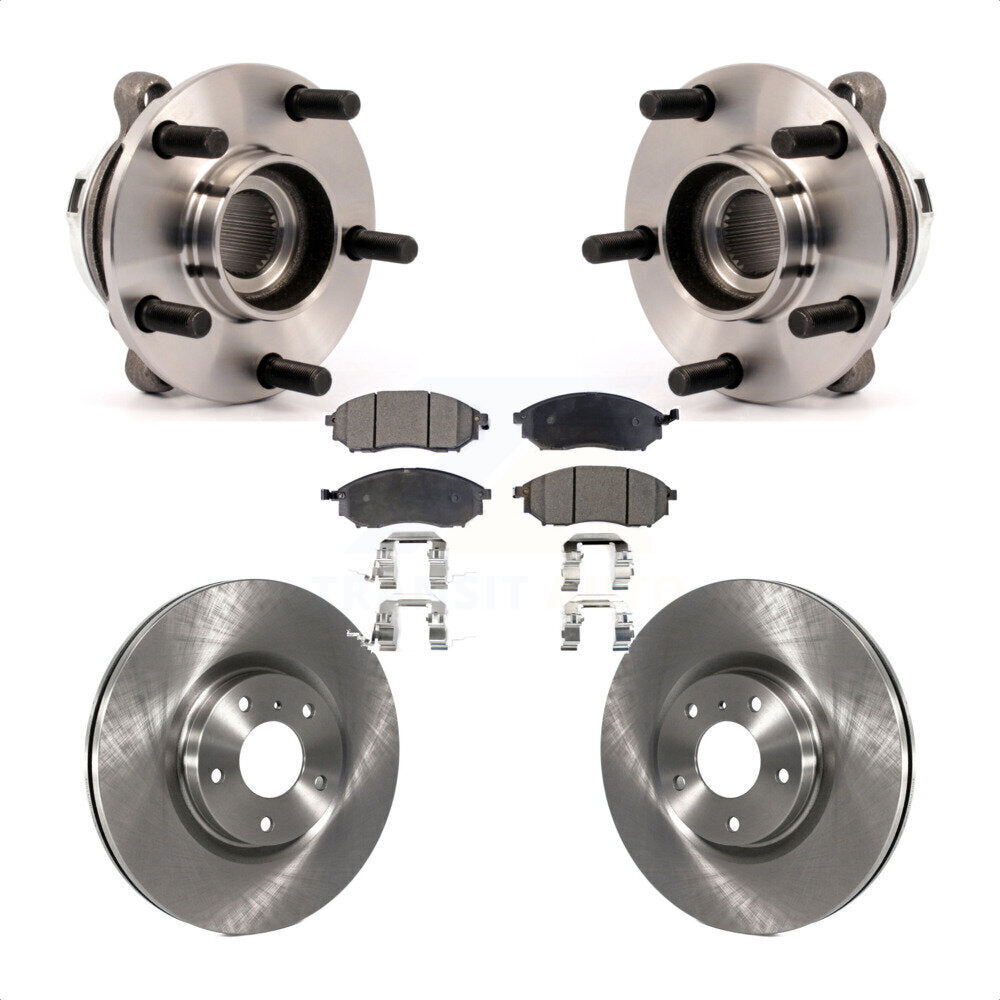 Hub Bearing Assembly Disc Brake Rotors And Pads Front Kit For Nissan Murano