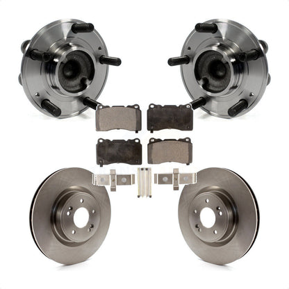 Hub Bearing Assembly Disc Brake Rotor & Pads Front Kit For Hyundai Genesis Coupe